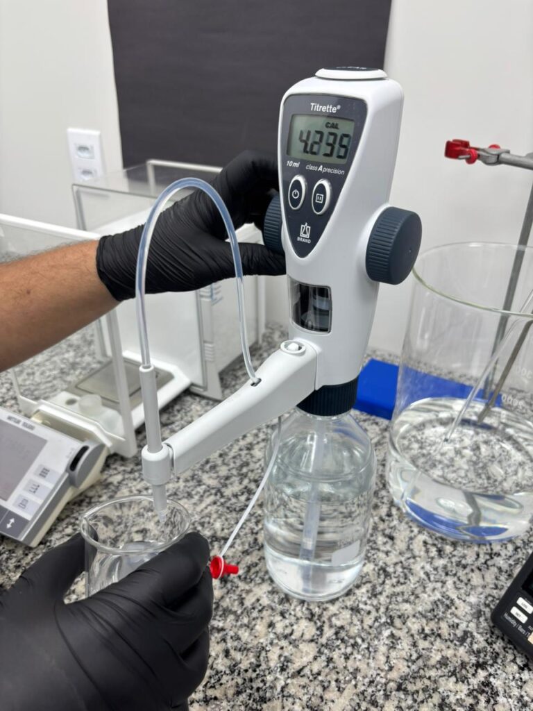 Calibração volume dispensador